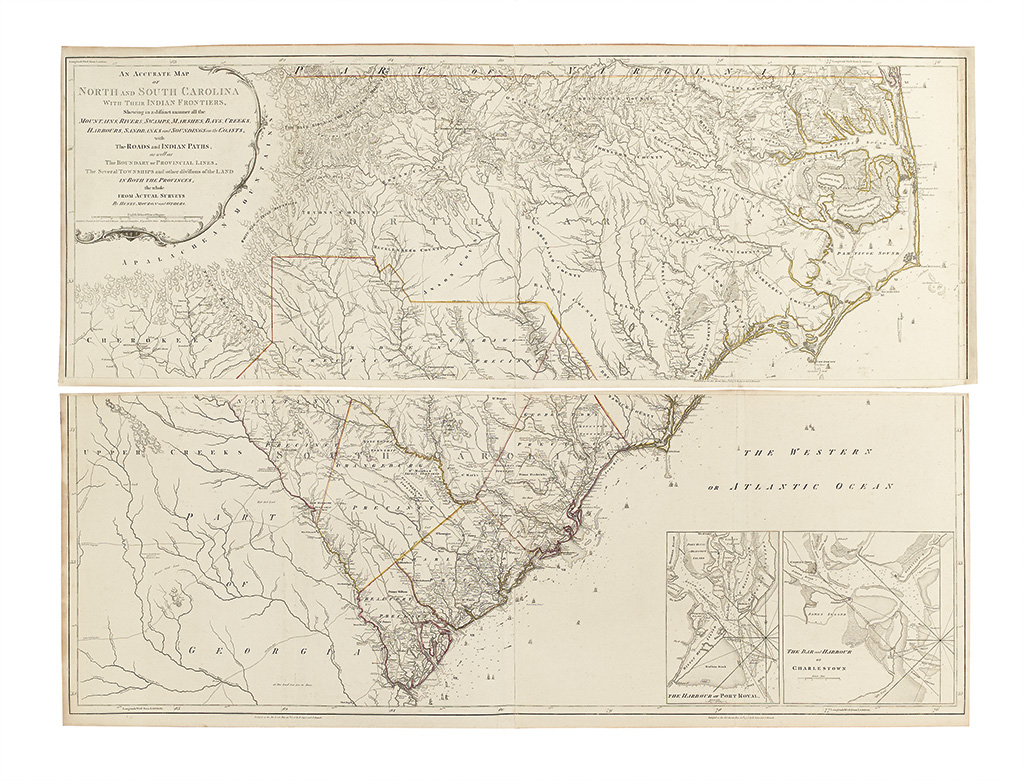 MOUZON, HENRY. An Accurate Map of North and South Carolina.